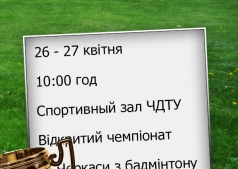 ОТКРЫТЫЙ ЧЕМПИОНАТ по бадминтону 